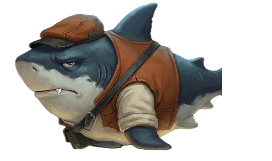 Tank the shark, keeper of this underwater world